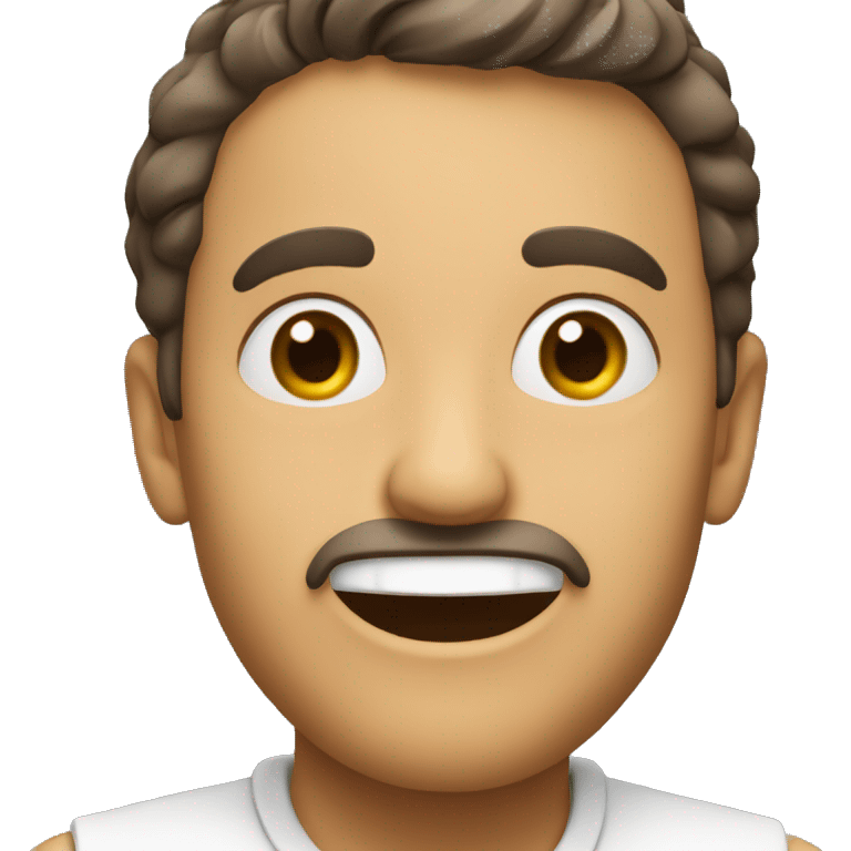 Smiling Italian man have a surprised emoji