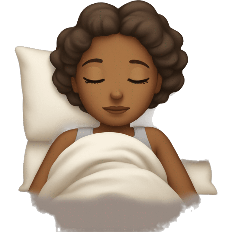 Sleeping brown girl emoji