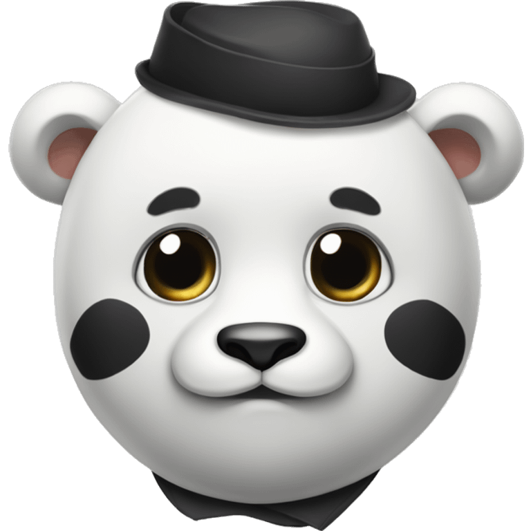 Urs panda cu un sărut pe obraz emoji