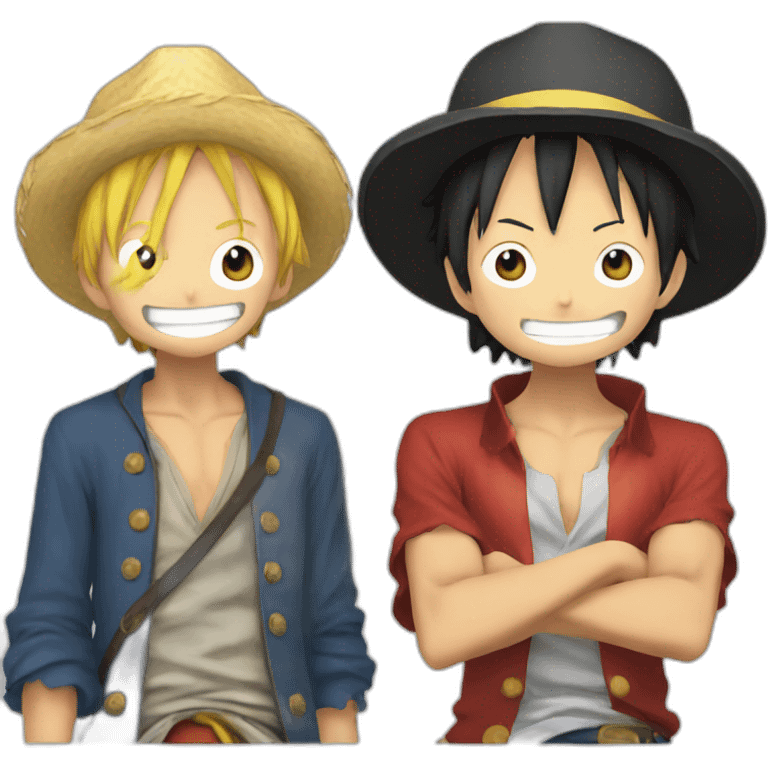 Luffy + sabo emoji