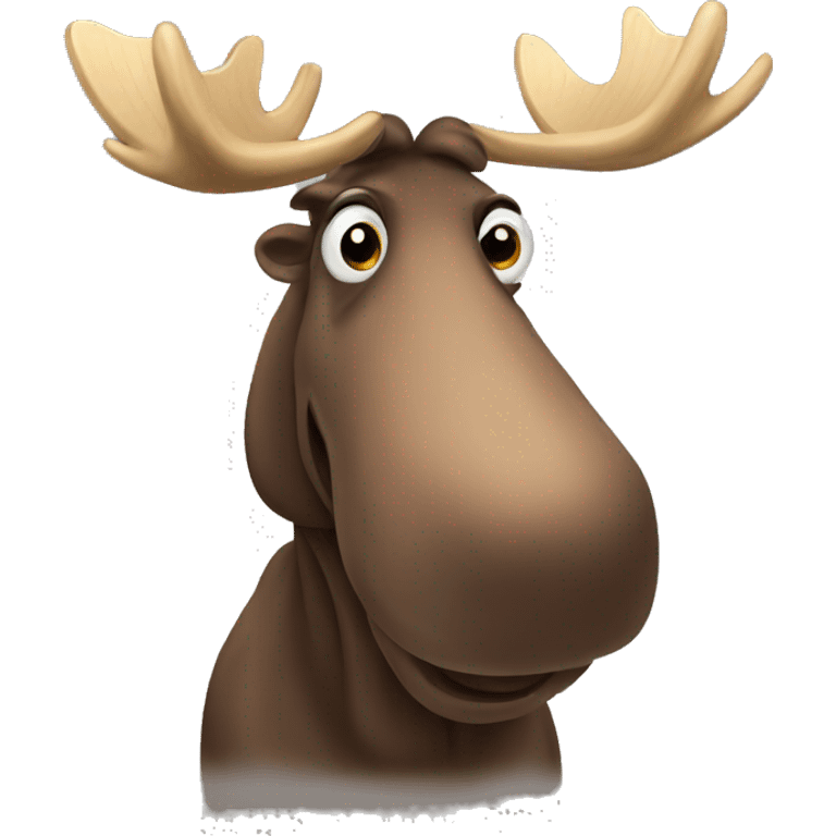 Funny moose emoji