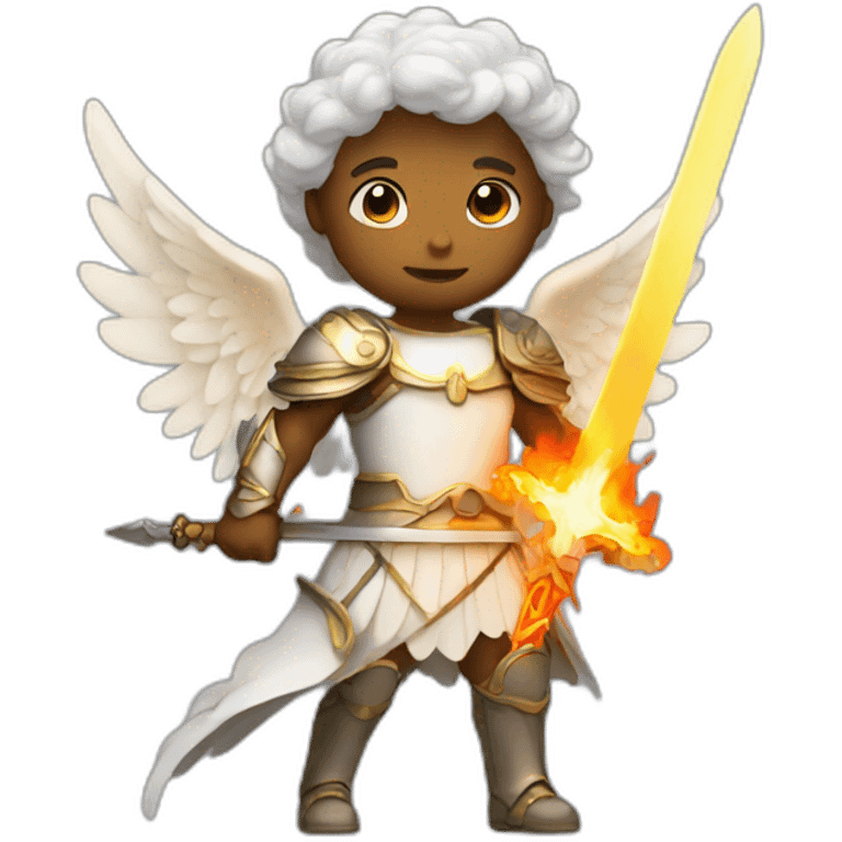 Angel with a flaming sword emoji