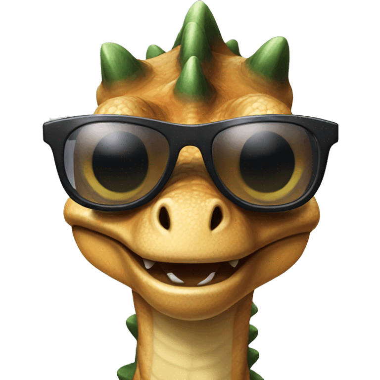 dinosaur with sunglasses  emoji