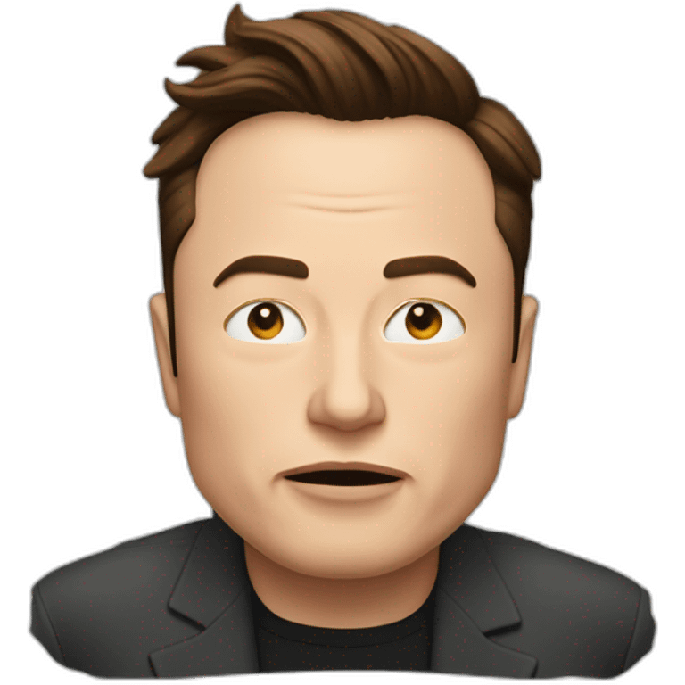 elon musk qui dort dans une fusée emoji