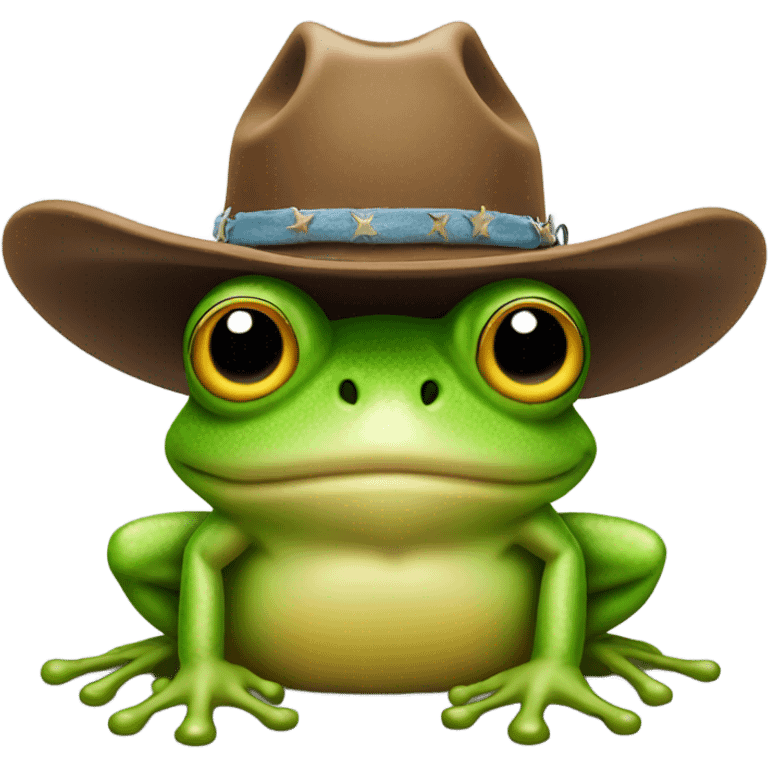 Frog with cowboy hat emoji