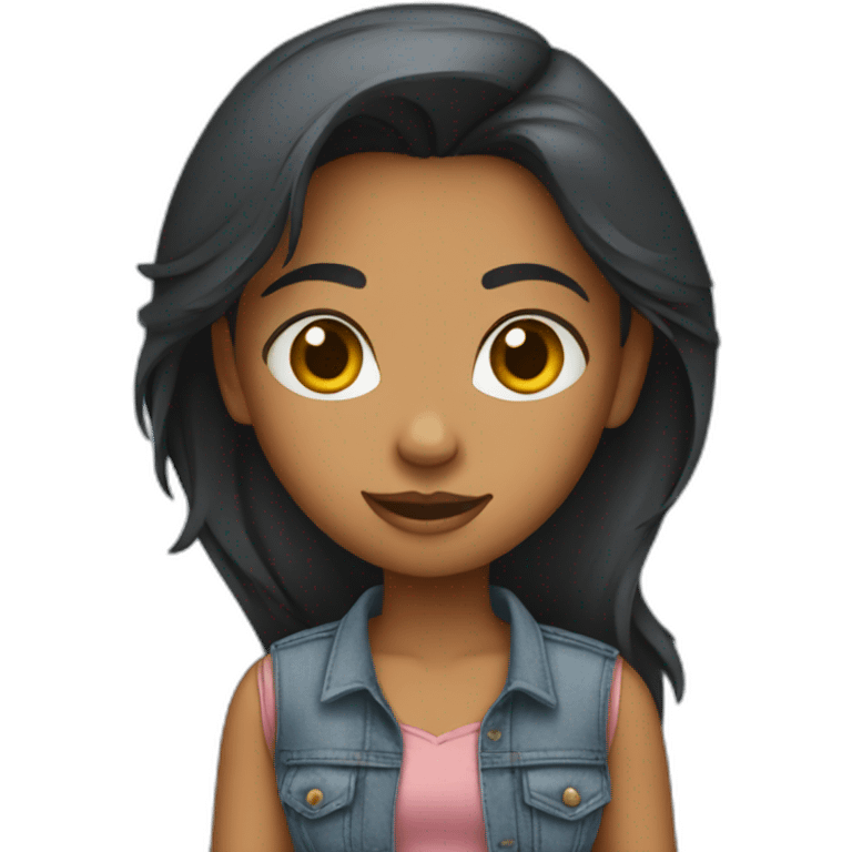 Indian girl wearing jeans emoji