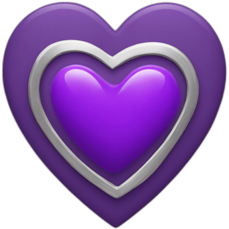 purple heart with ring around emoji