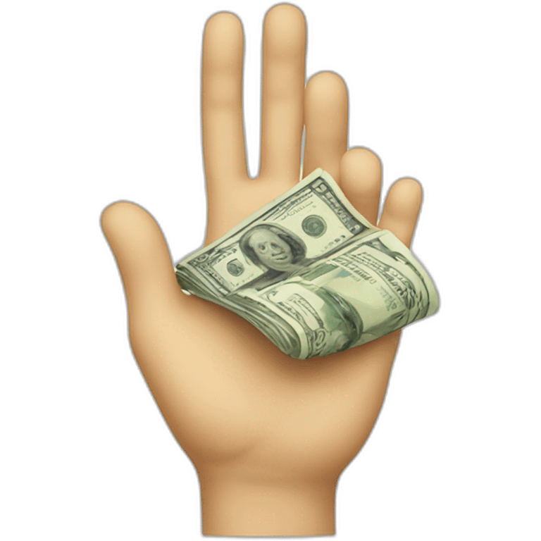 Hand money emoji