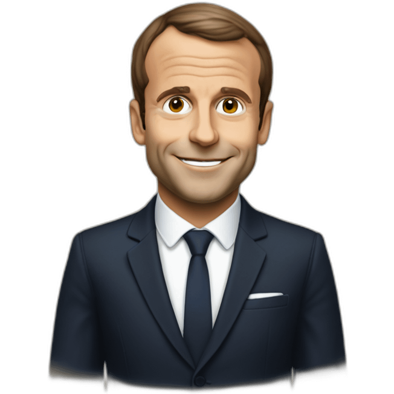 Emanuel macron boit une bières emoji