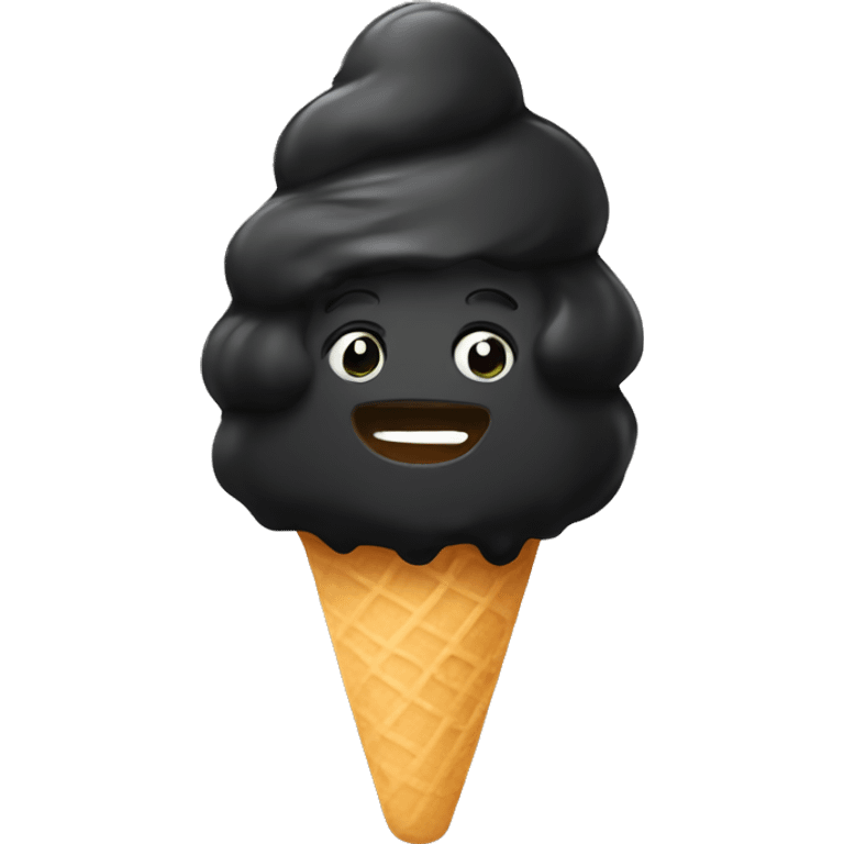 Helado negro emoji