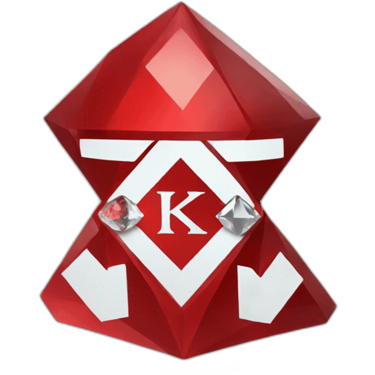 red kappa aplha psi diamond  emoji