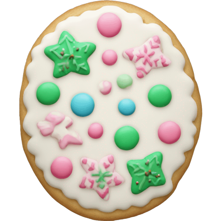 Pastel Christmas cookie emoji