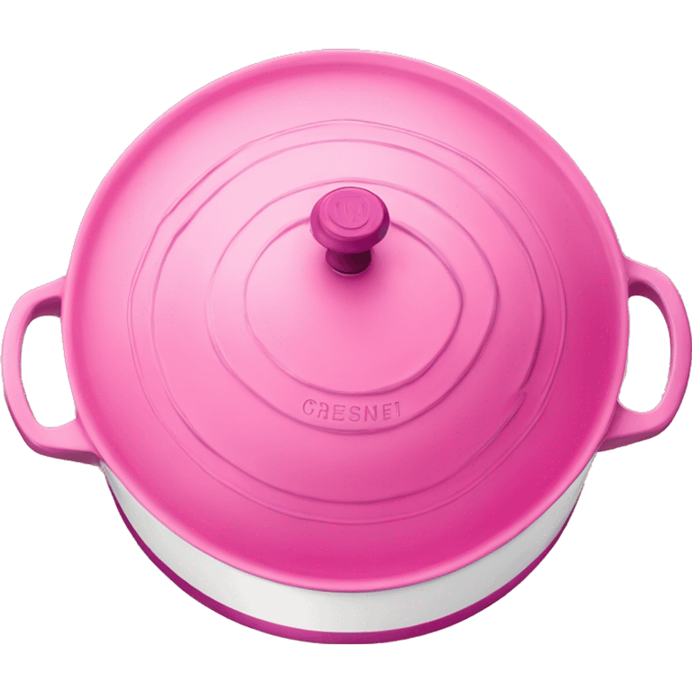 Pink le creuset Dutch oven emoji