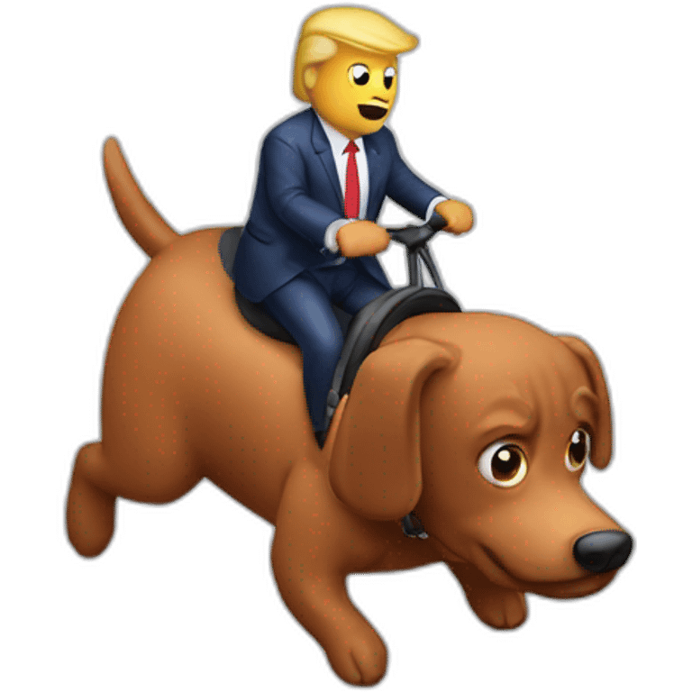 trump-riding-sausage emoji