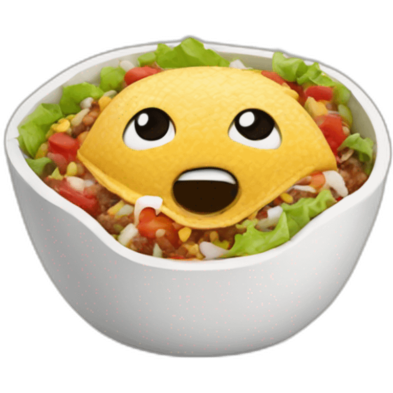 Burrito bowl without eyes emoji