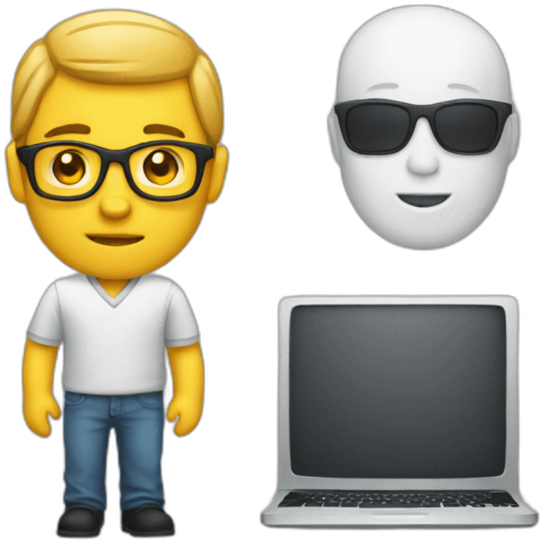 Programmer with a mac emoji