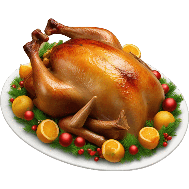 Christmas turkey dish emoji