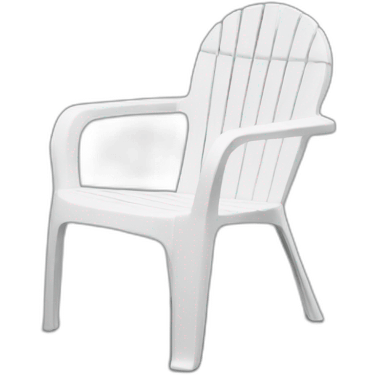 white plastic garden chair emoji