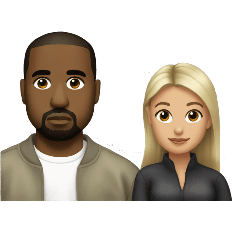 kanye west with kim  emoji