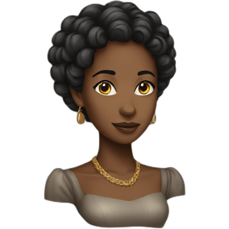 Black women young queen emoji