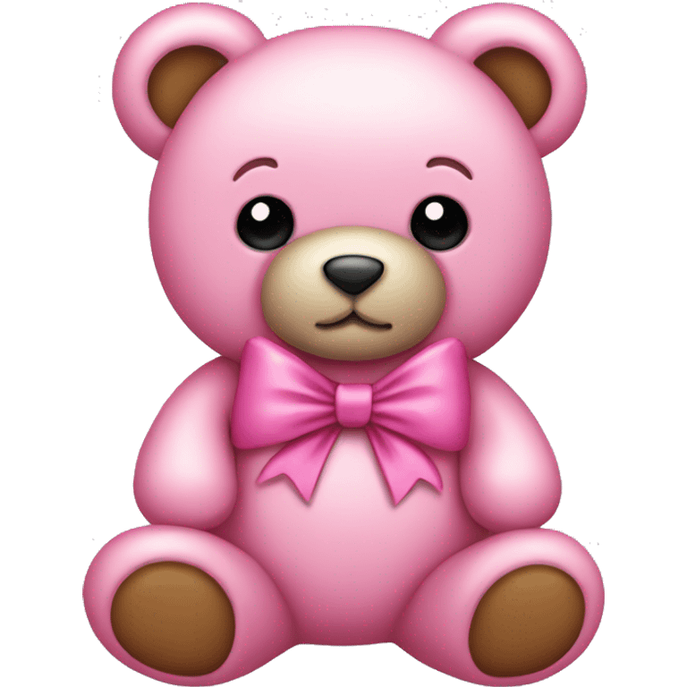 pink bow teddy bear solo emoji