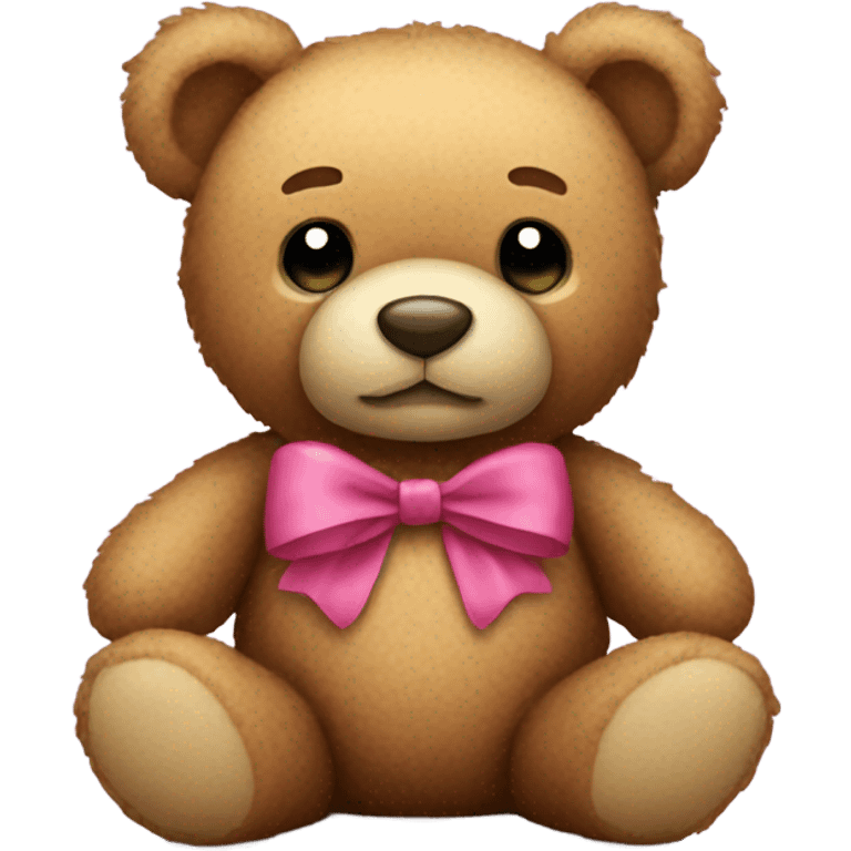 Teddy bear with bow  emoji