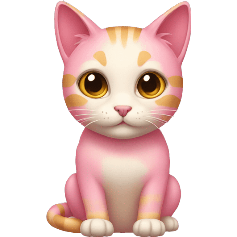 pink and gold cat emoji