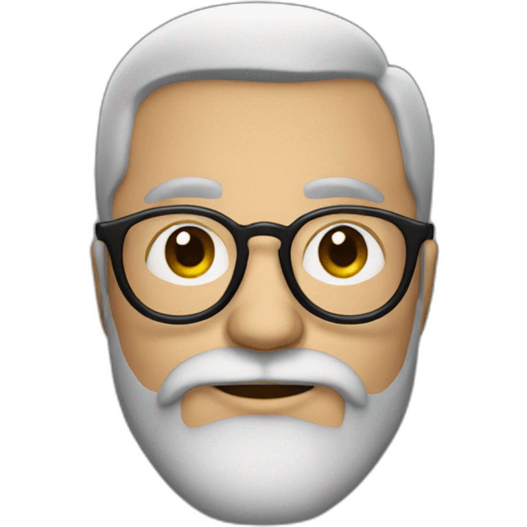 man with a beard and round glasses emoji