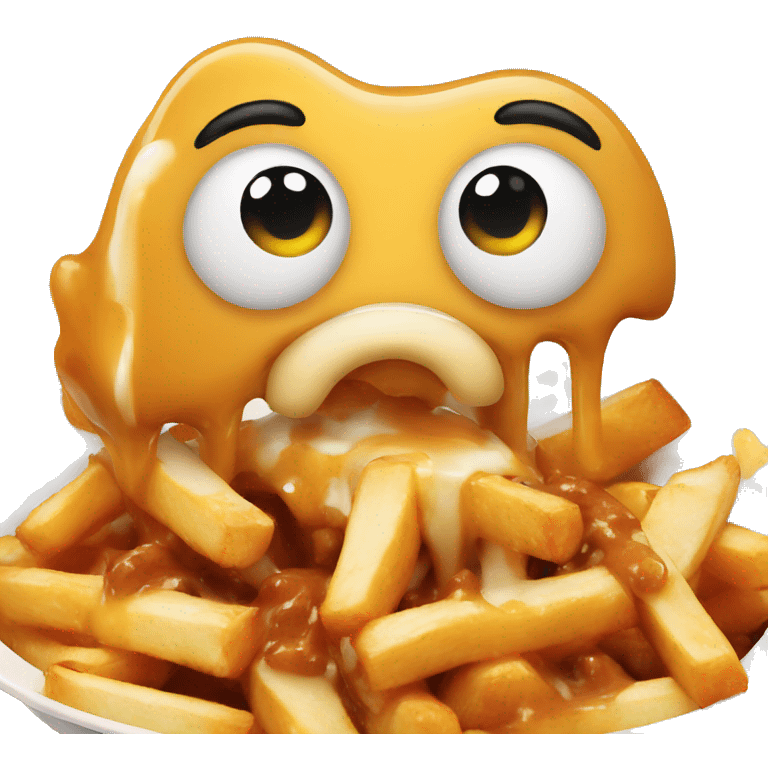 poutine eats a poutine emoji