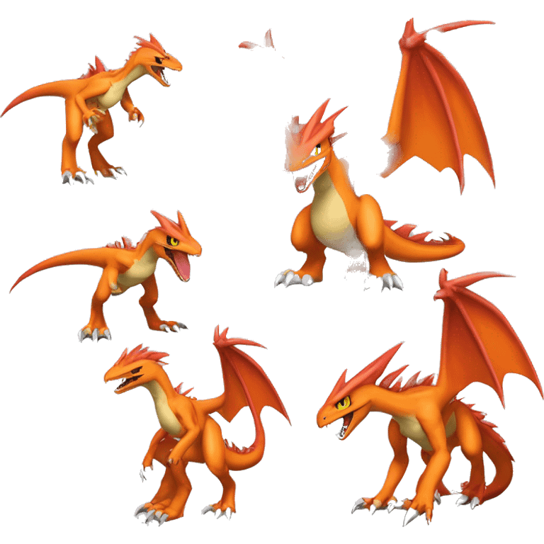  Cool Edgy Digimon-Fakemon-Guilmon-Genesect-Charizard-Velociraptor-Dragon full body emoji