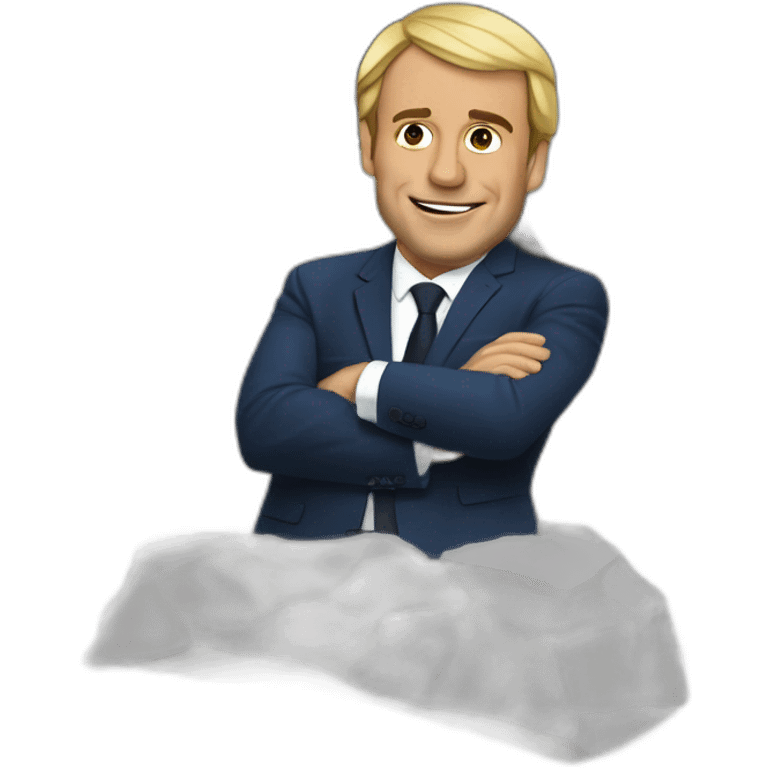 Emanuel-macron-on the rock emoji