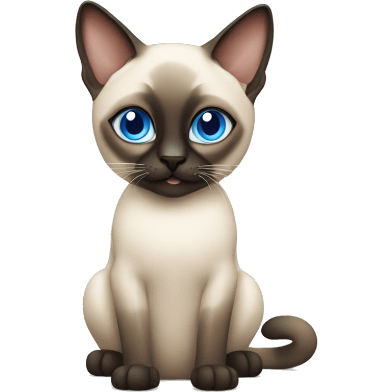 siamese cat with blue eyes emoji