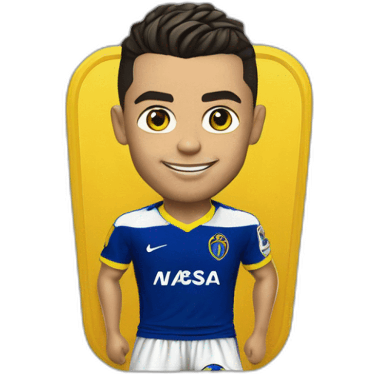 Christiano Ronaldo realist with Al nassr maillot emoji