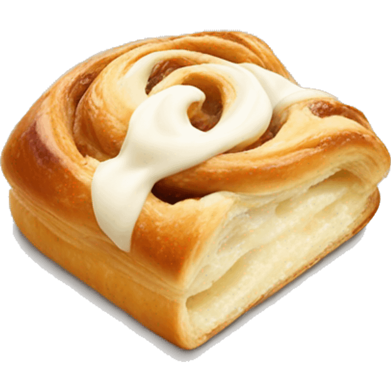 one danish pastry with cream cheese emoji