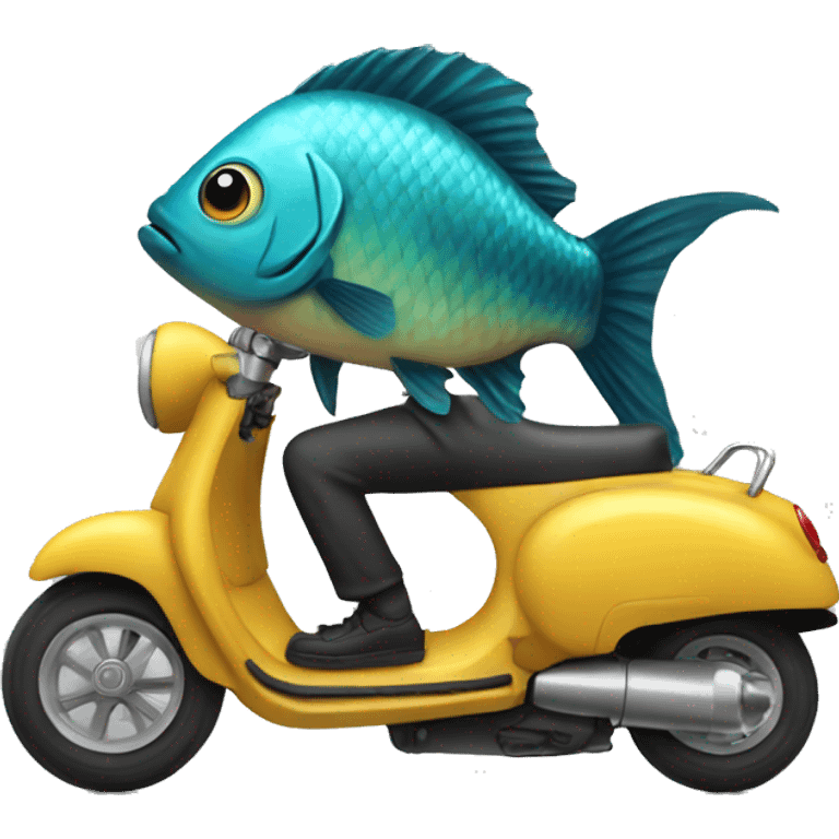 fish on scooter  emoji