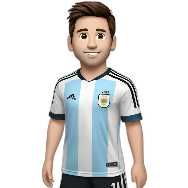 Leonel messi cin la camiseta de argentina de niño emoji