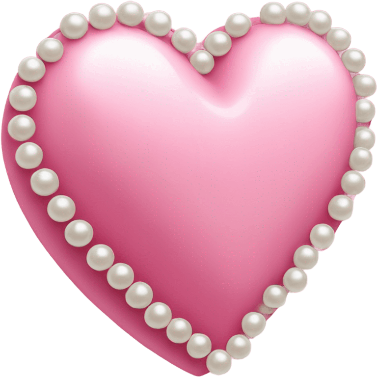 pink heart with pearls on the side emoji