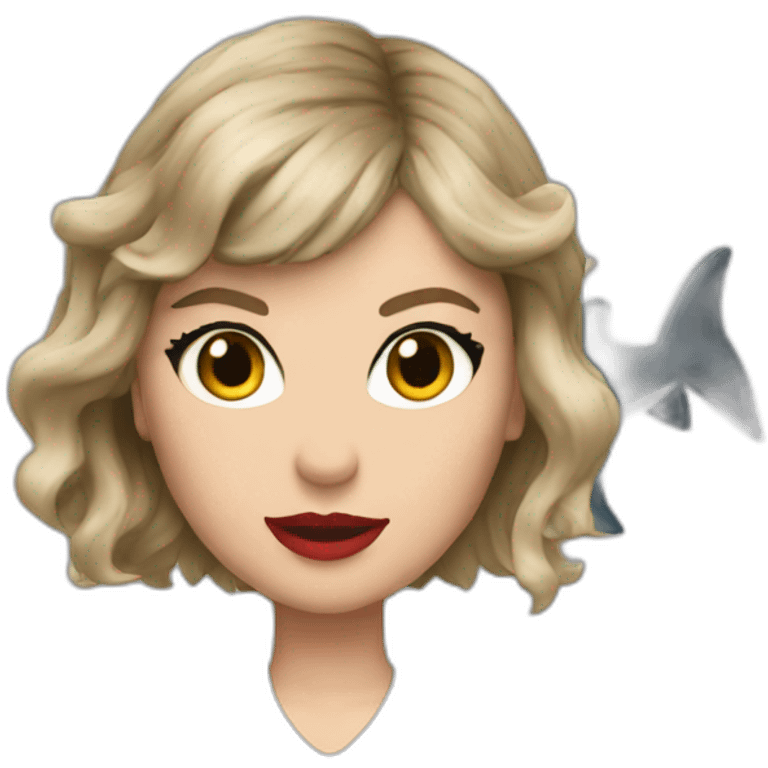 Taylor swift but as a shark emoji