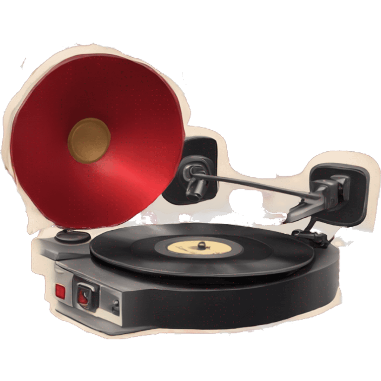 cherry red record player emoji