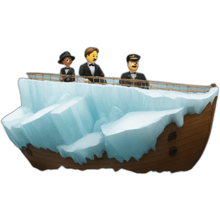 Titanic hiring a ice berg emoji