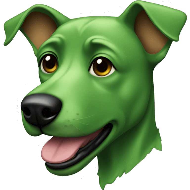 green dog emoji