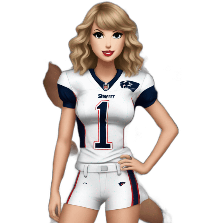 taylor-swift-in-nfl-patriots-jersey emoji