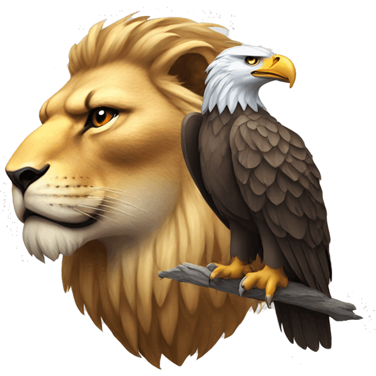 Eagle with a lion emoji