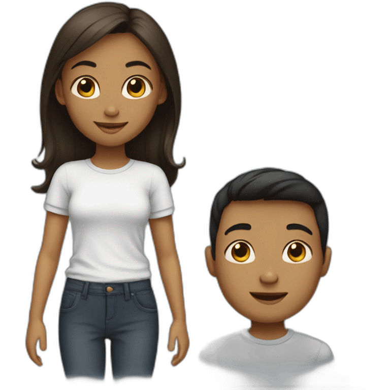 girl with boy emoji