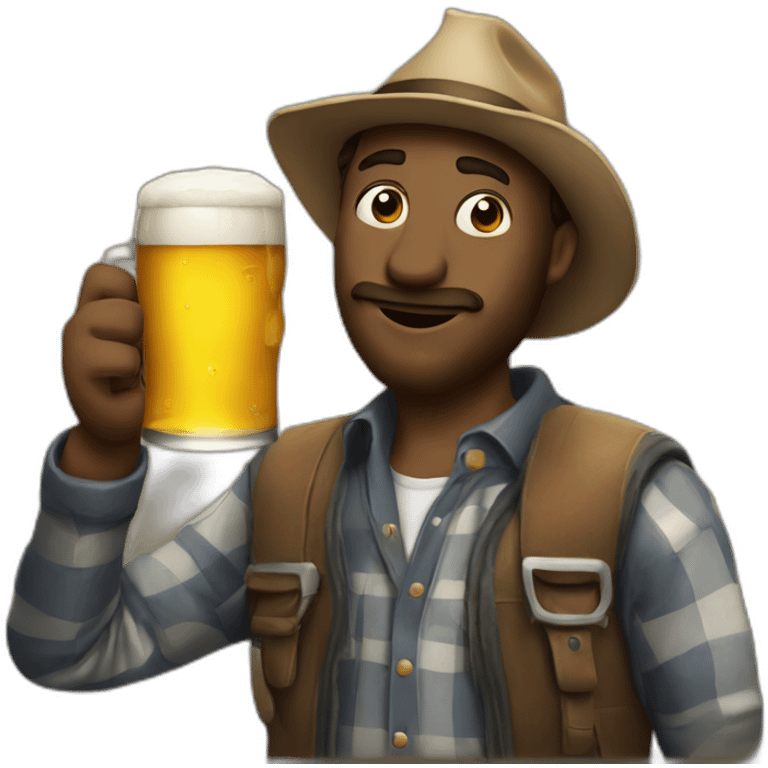 macon drinking a beer emoji