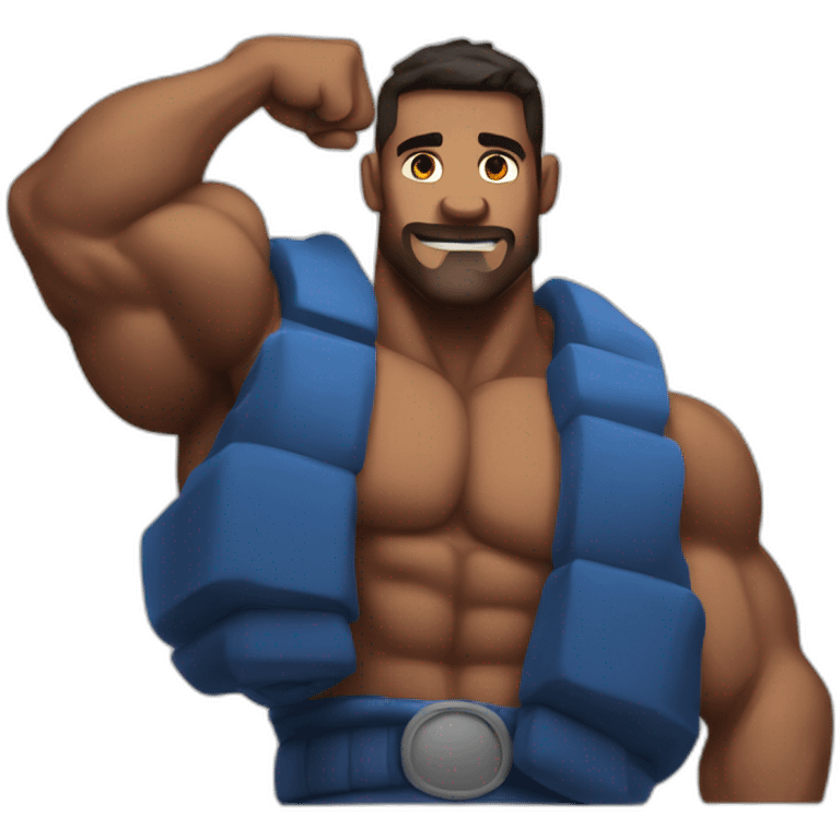 Muscular Guy Flexing his biceps emoji