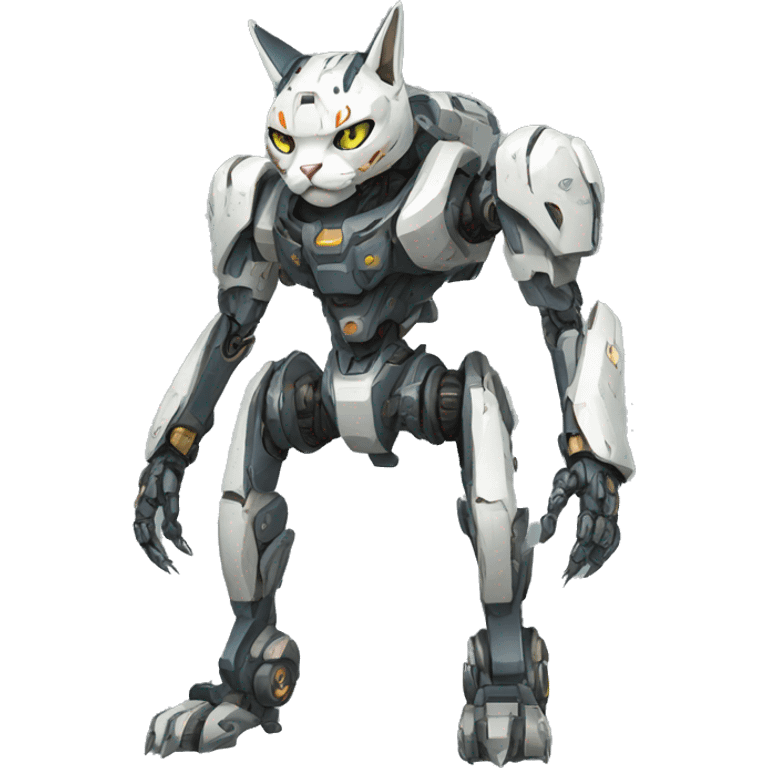 Mecha cat full body emoji