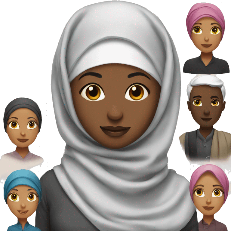 Black hijabi birthday emoji