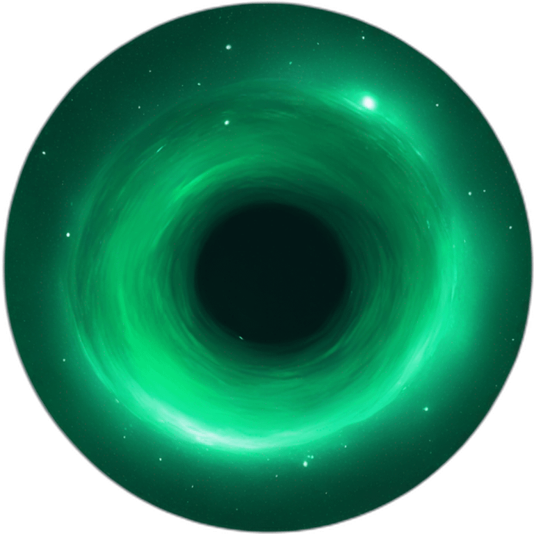 emerald color black hole emoji