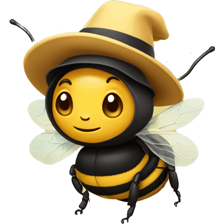 Bee with a hat emoji